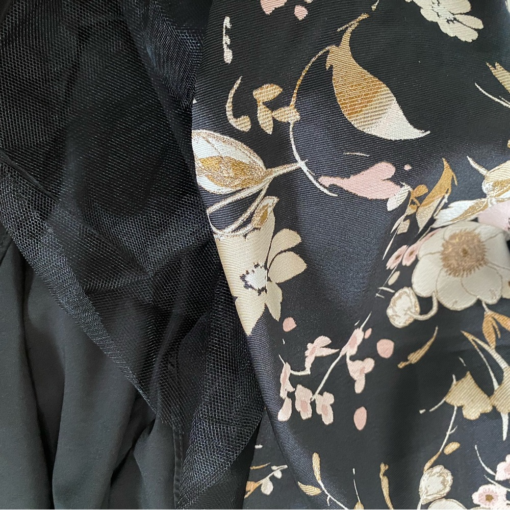 ELIZA J Floral Jacquard Fit Flare Sleeveless Black White Dress 8 - Picture 11 of 12
